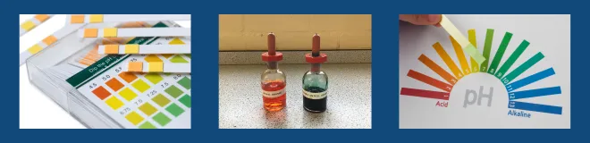 3 images of PH scale examples