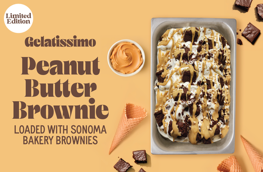 Discover Gelatissimo's NEW limited-edition deluxe flavour Peanut Butter Brownie
