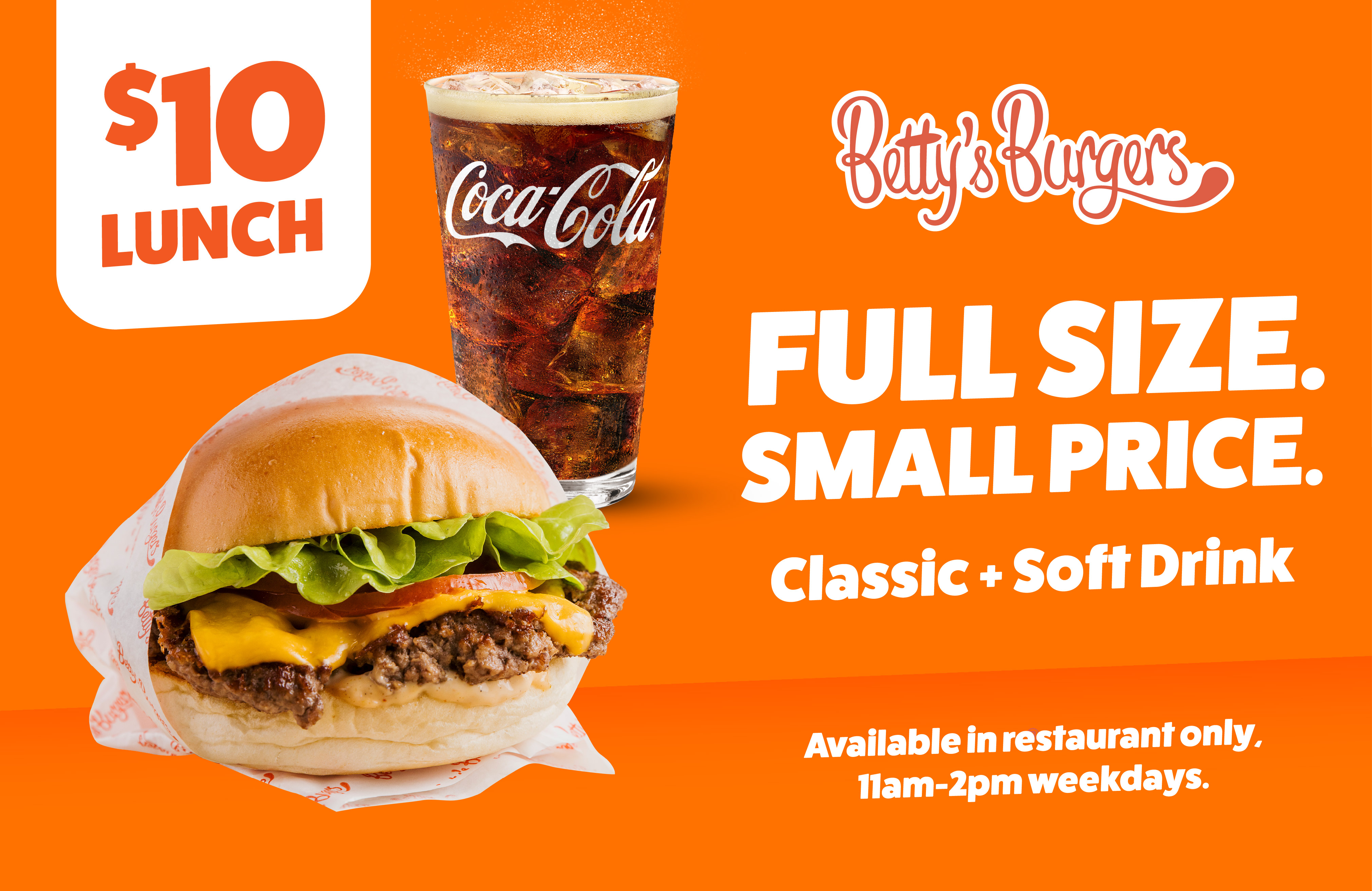 Betty's Burger $10 Lunch
