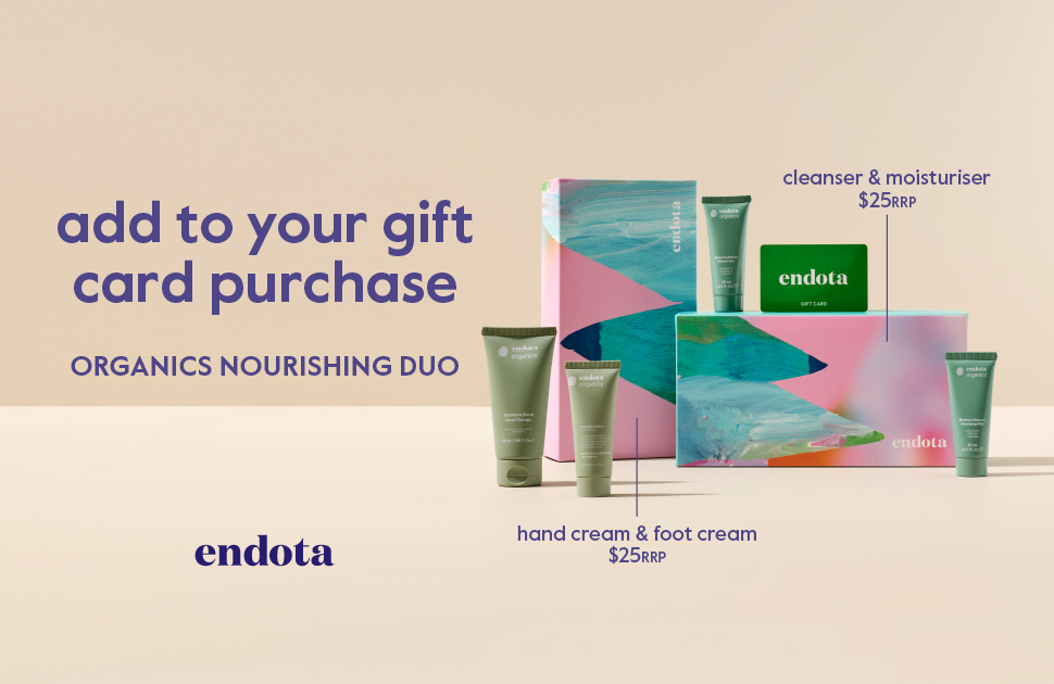 Endota Spa add to your gift card purchase
