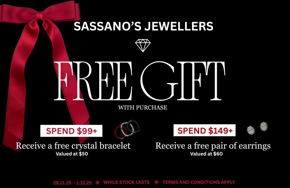 Sassanos Jewellers - Free Gift with Purchase 