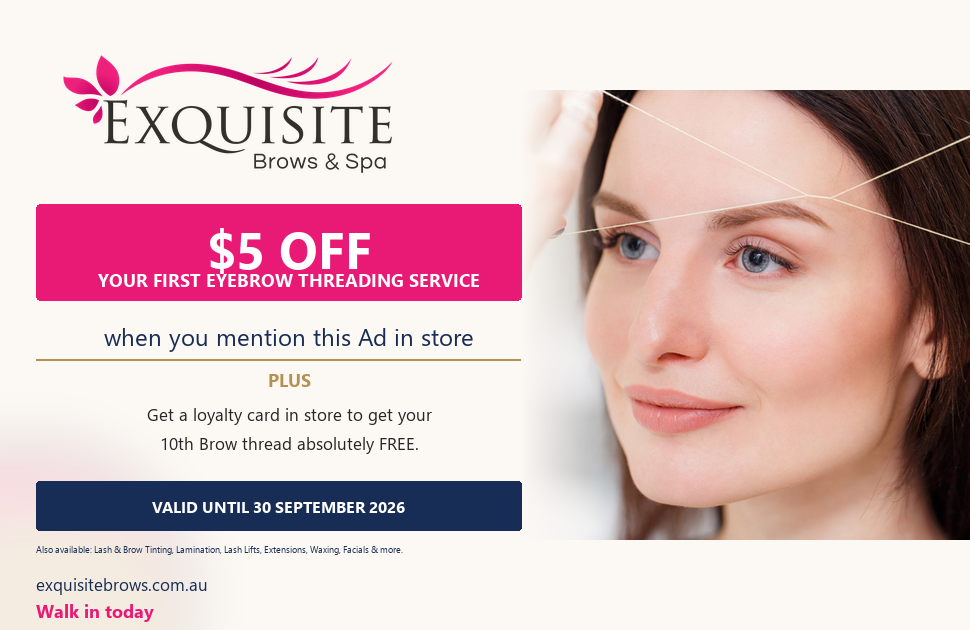 Exquisite Brows & Spa | $5 OFF Your First Eyebrow Threading Service