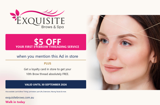 Exquisite Brows & Spa | $5 OFF Your First Eyebrow Threading Service