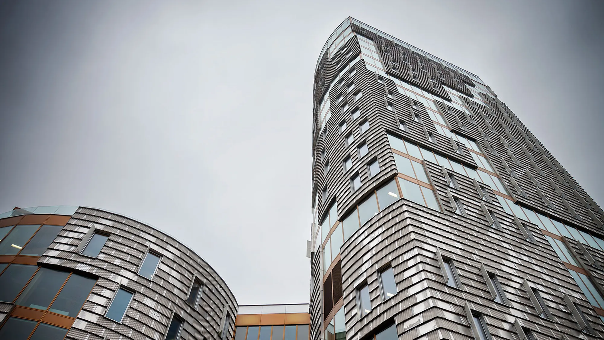 Glazed partitions made from recycled materials for Denmark’s tallest wooden building