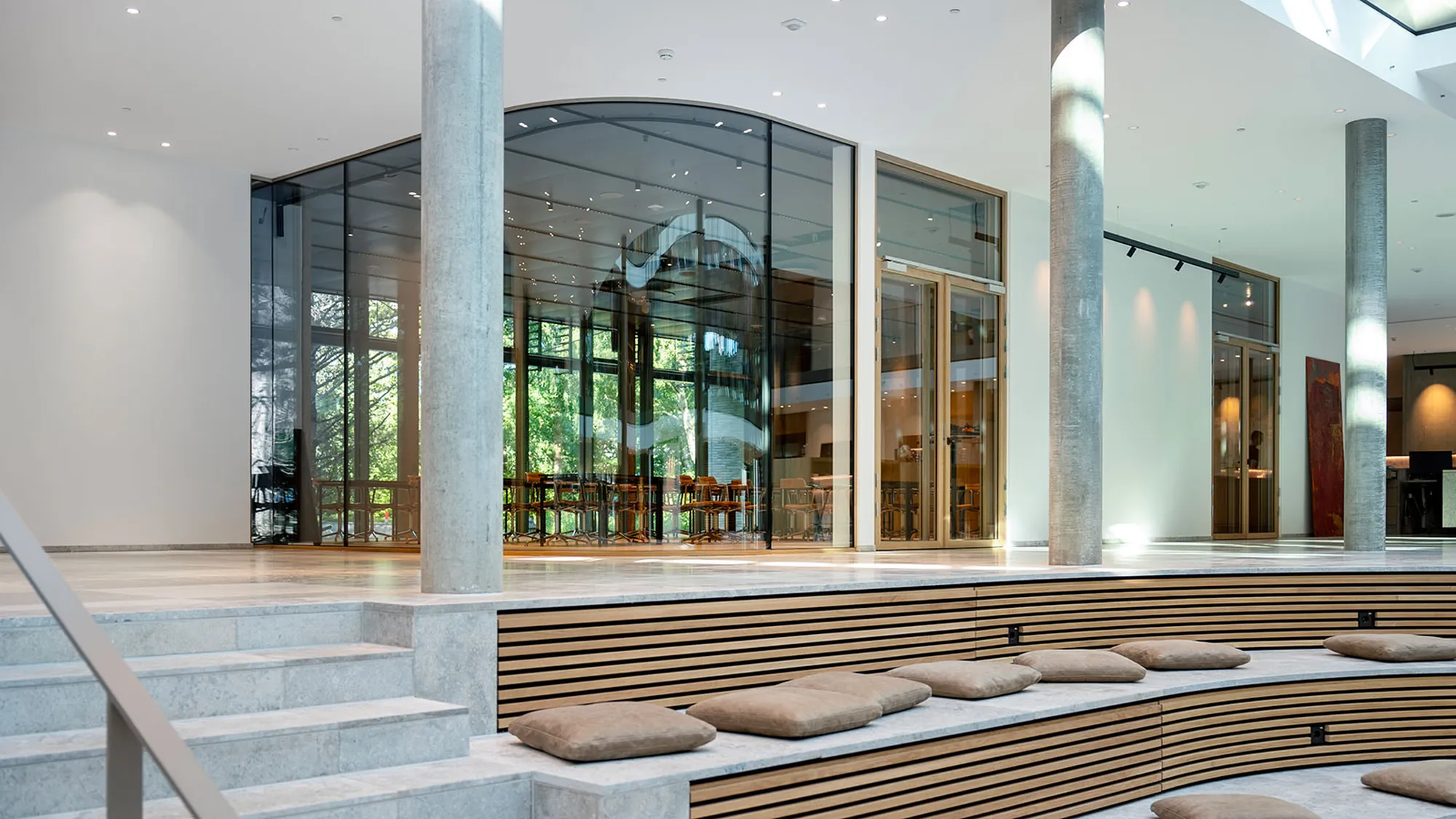 In the spirit of nature: Glazed partition and door solutions in wood for Trackman