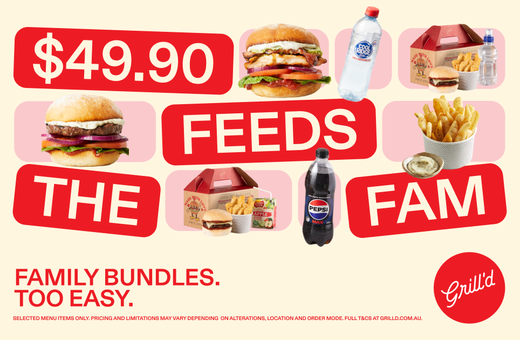 Grill'd $49.90 Feeds The Fam