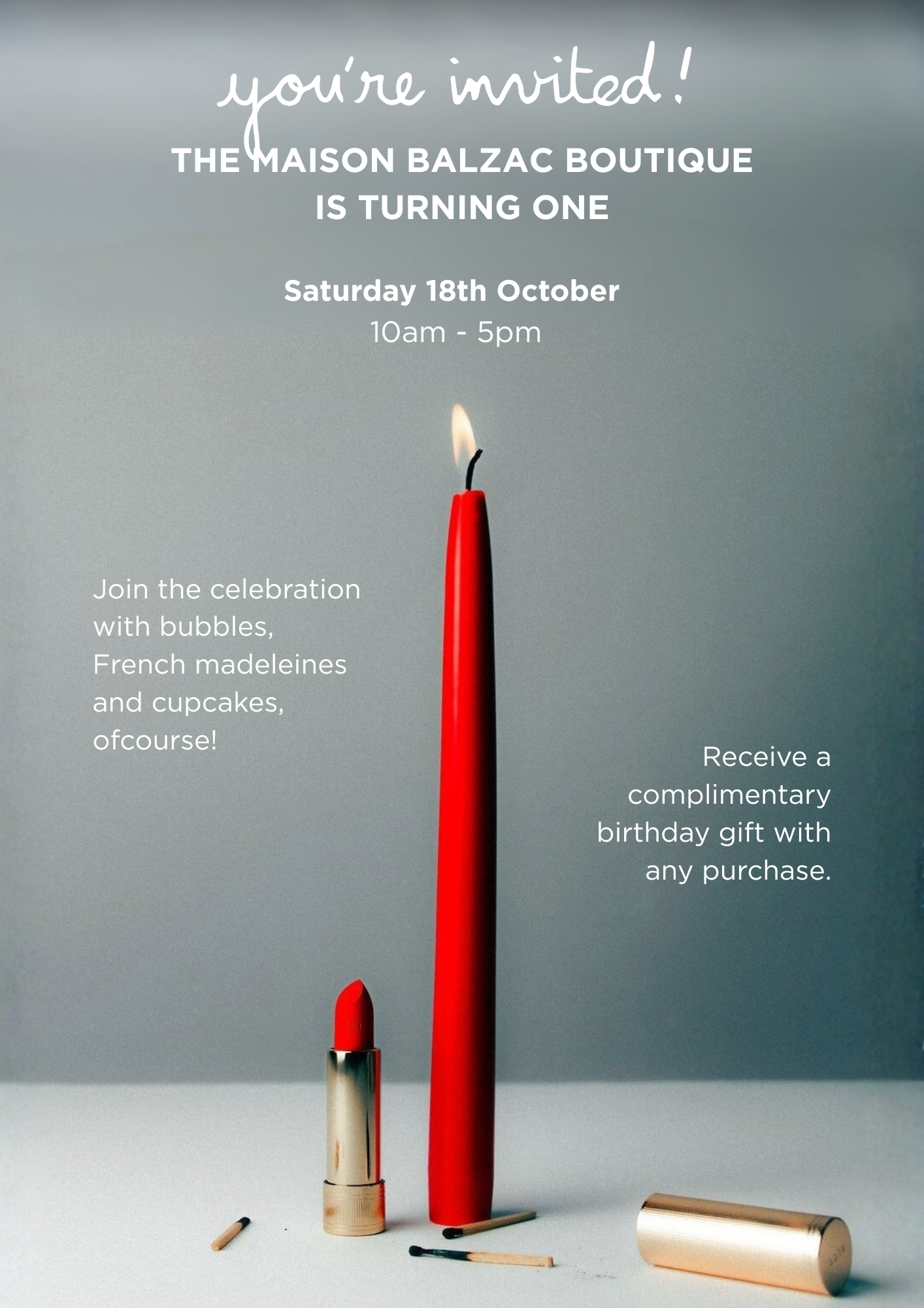The Maison Balzac boutique is turning 1!