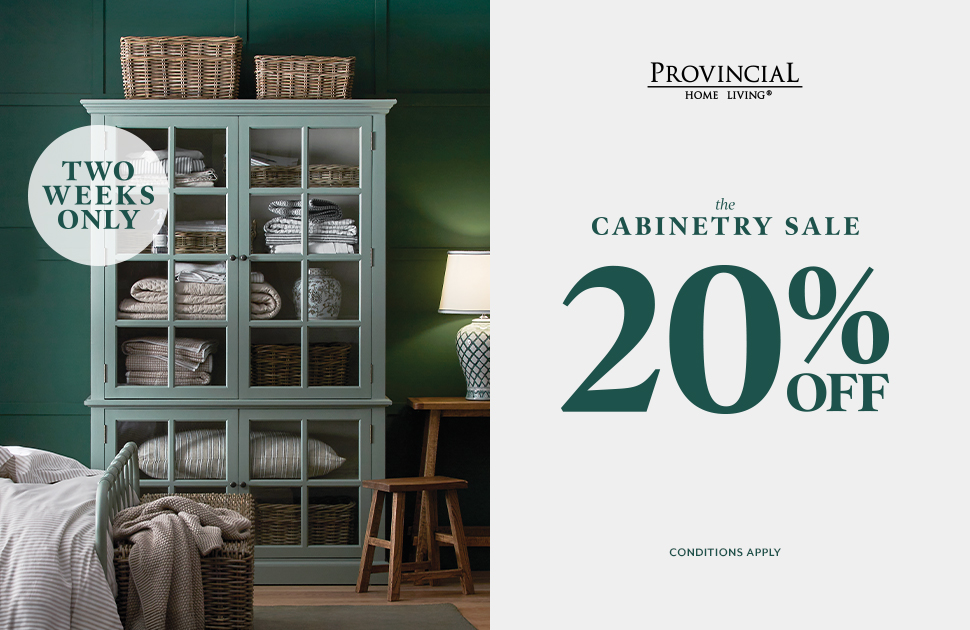 Provincial Home Living Huge Cabinetry Sale On Now
