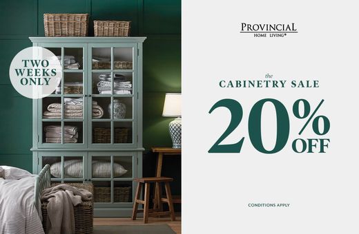 Provincial Home Living Huge Cabinetry Sale On Now