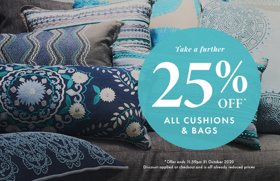 Further 25% off All Cushions & Bags at Trove Emporium