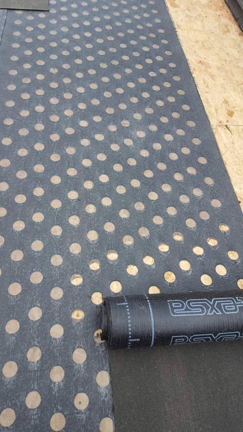 ventilated felt is the primary layer in this sytem as it eliminates blistering cuased by trapped gases and moisture in the decking.