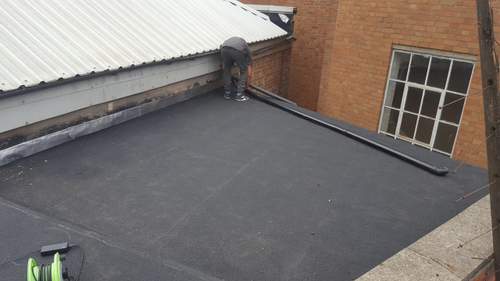 wall termination was completed with a lead cover flashing