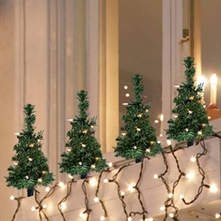 artificial prelit christmas trees