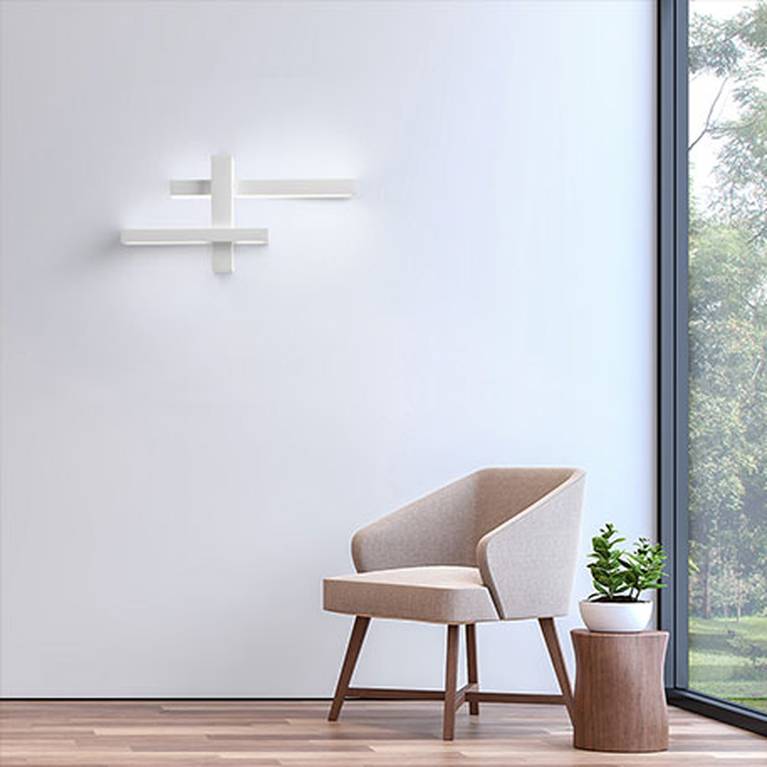Console Applique Murale En Staff (plâtre Armé) - H 16,5 Cm - Blanc - Fait Main (France)