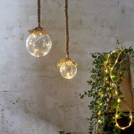 Batteriebetriebene Lichterkette Jutta aus Juteseil