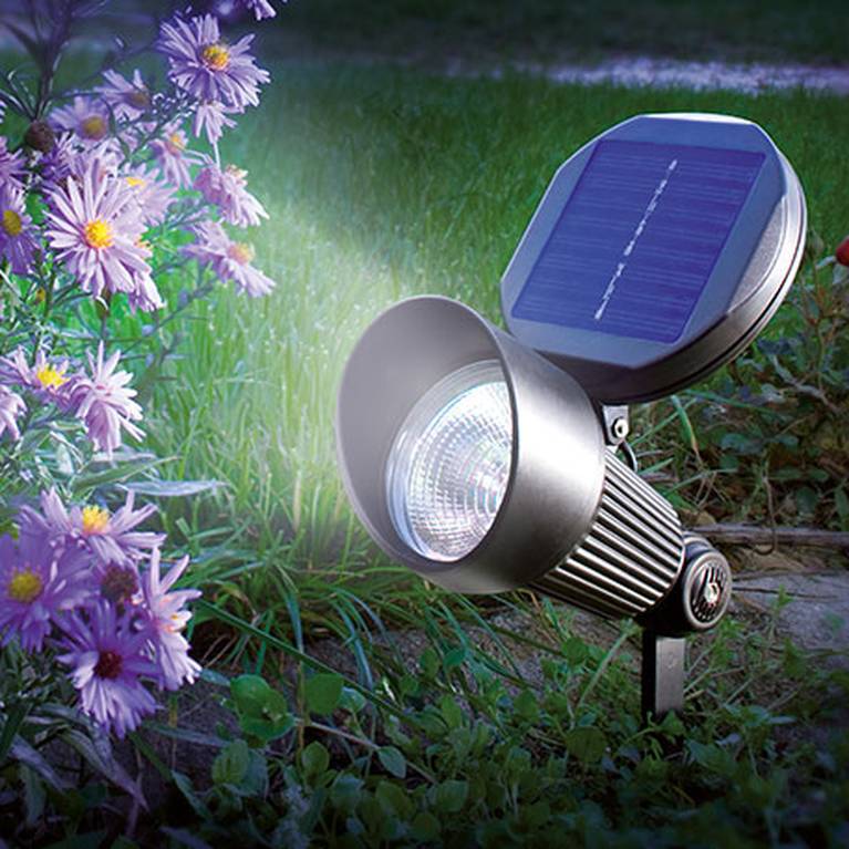 LED Spotlight Solar Wand- und Bodenstrahler