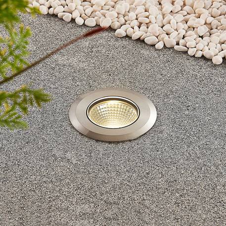 Rund LED-rustfrit staal nedgravningslampe Sulea IP67