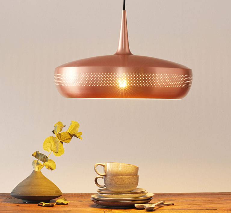 Henge- og pendellamper i kopper