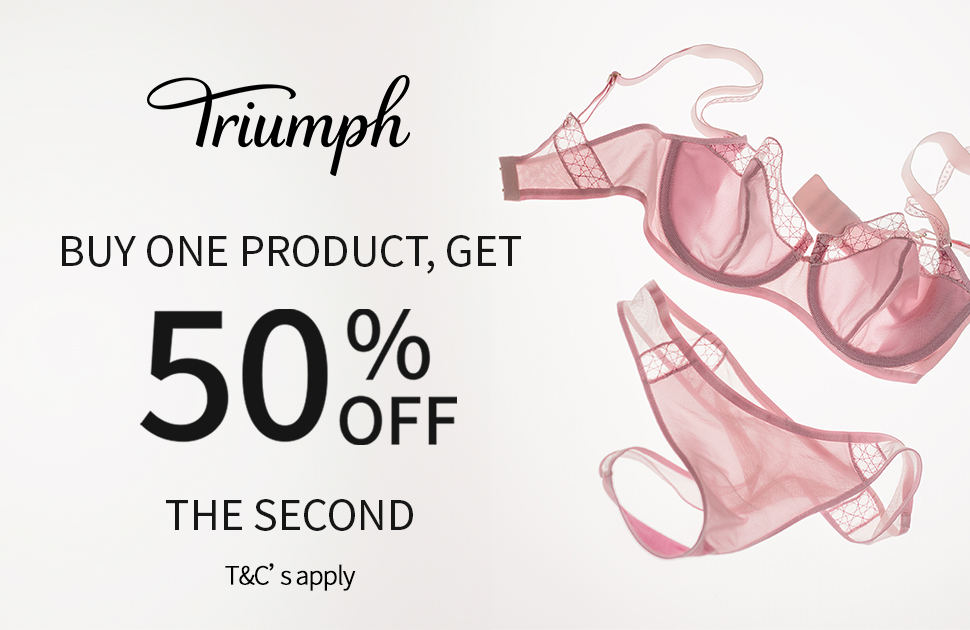 Triumph Buy one get 50%off the second