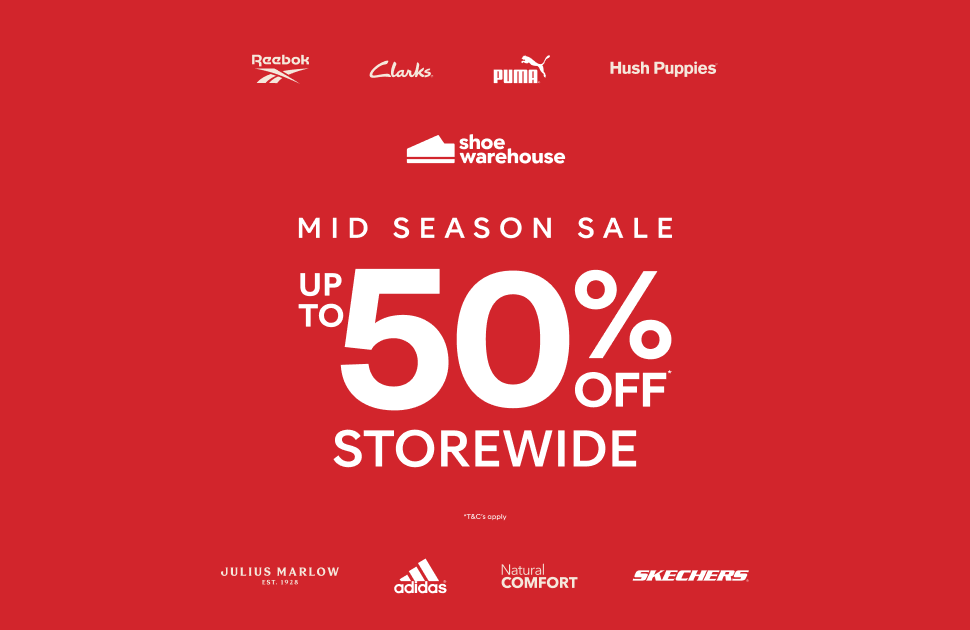 Shoe Warehouse Up to 50% off Storewide