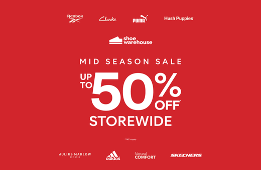 Shoe Warehouse Up to 50% off Storewide
