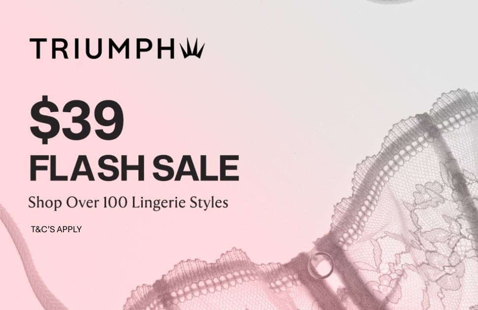 Triumph Flash Sale Alert! Selected Bras Only $39!