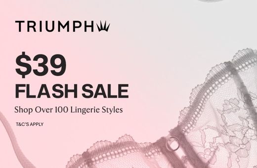Triumph Flash Sale Alert! Selected Bras Only $39!