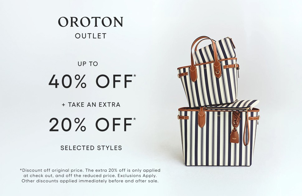 Oroton - Up to 40% Off + Extra 20% Off Selected Styles