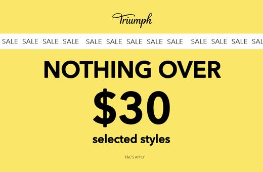 Triumph Weekend Sale – Nothing Over $30 