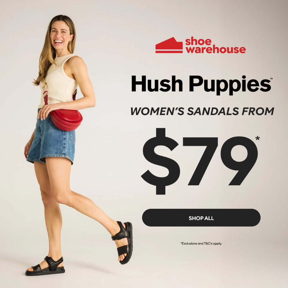 Shoe Warehouse selected women’s Hush Puppies styles for $79