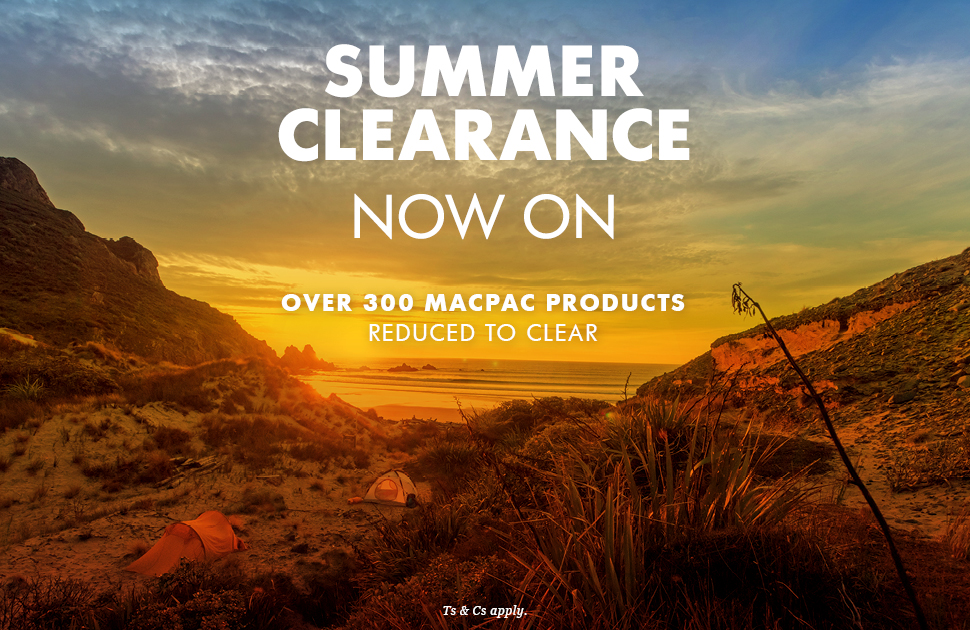 Macpac's Summer Clearance Now On