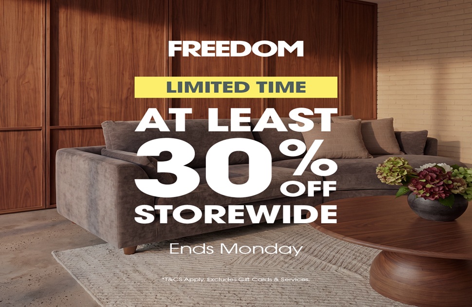 Freedom : At least 30% off storewide*