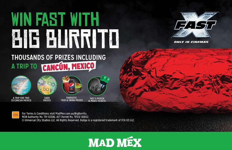 Mad Mex Big Burrito x Fast X DFO Homebush