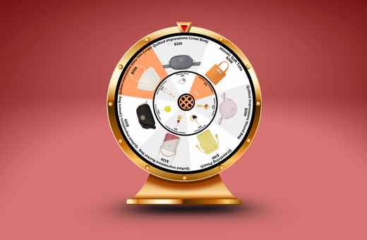 Orange Cube | Spin The Wheel To Win Jewellery Or A Bag