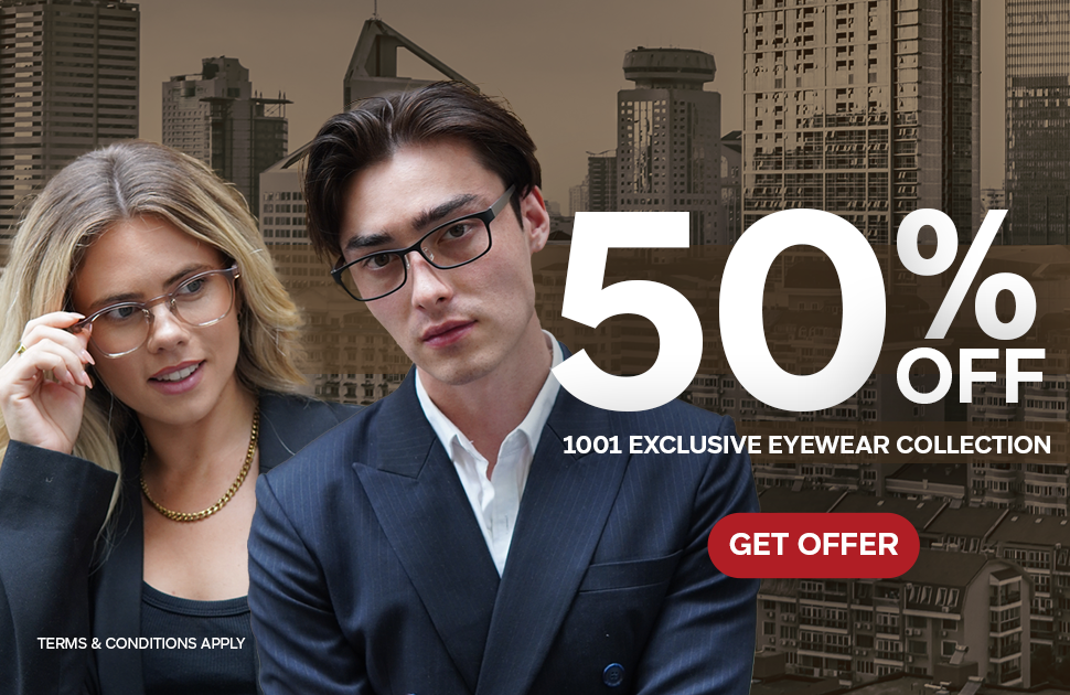 1001 Optometry 50% Off Exclusive Eyewear This August