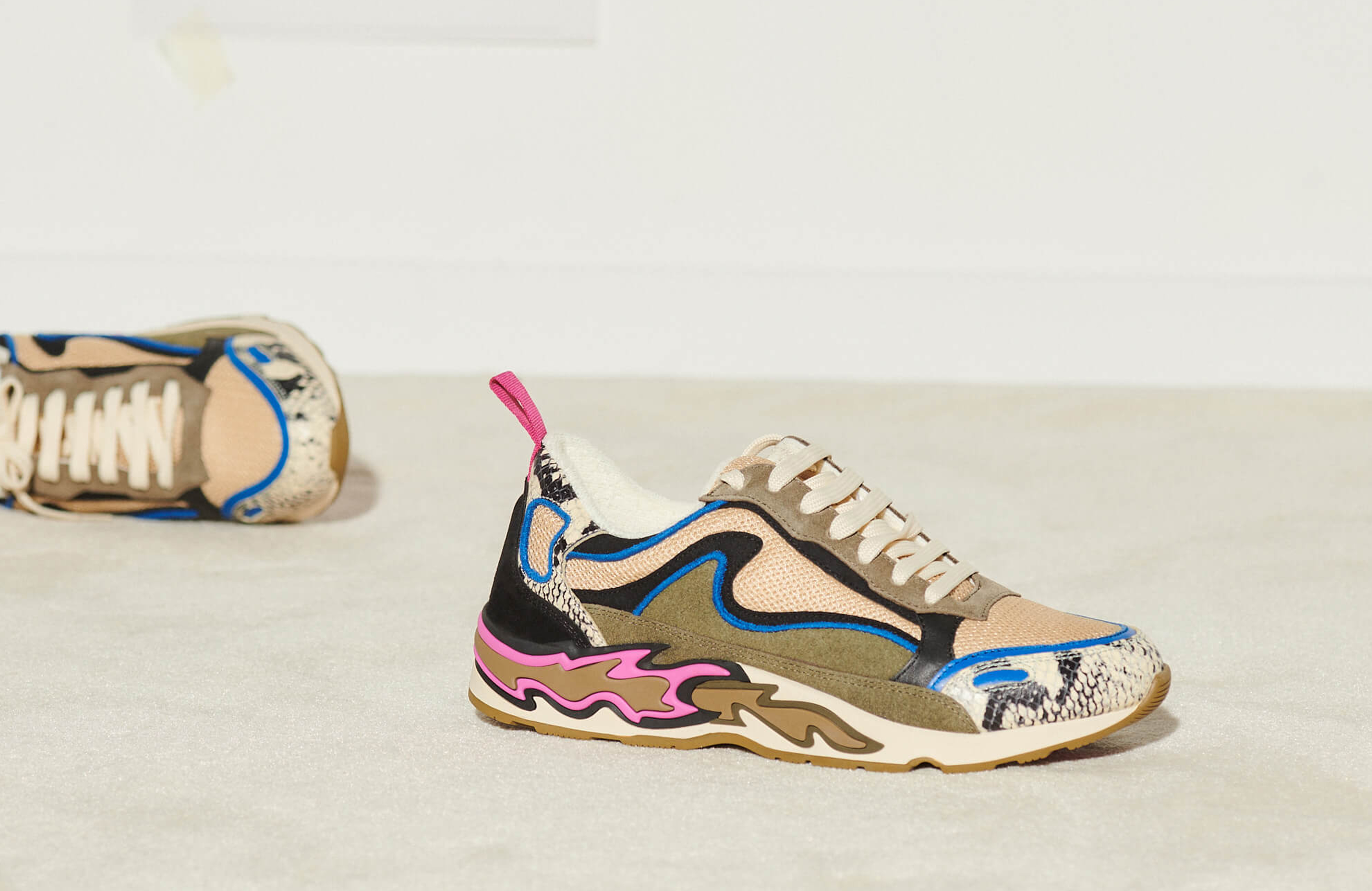 Sandro Paris Flame Trainers in Blue