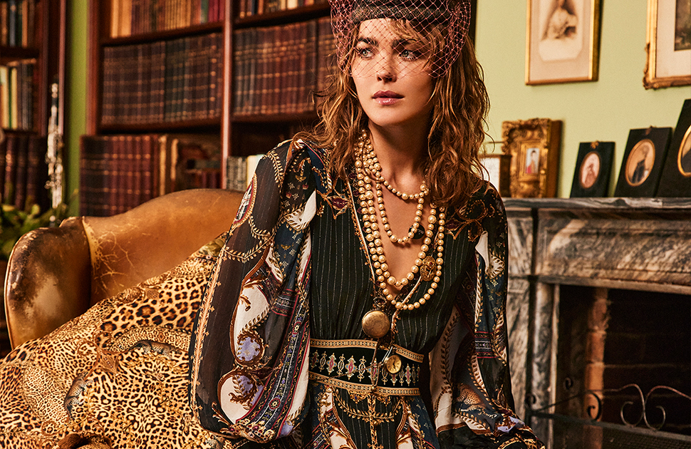 Button Front Frill Dress, Dining Hall Darling by Camilla