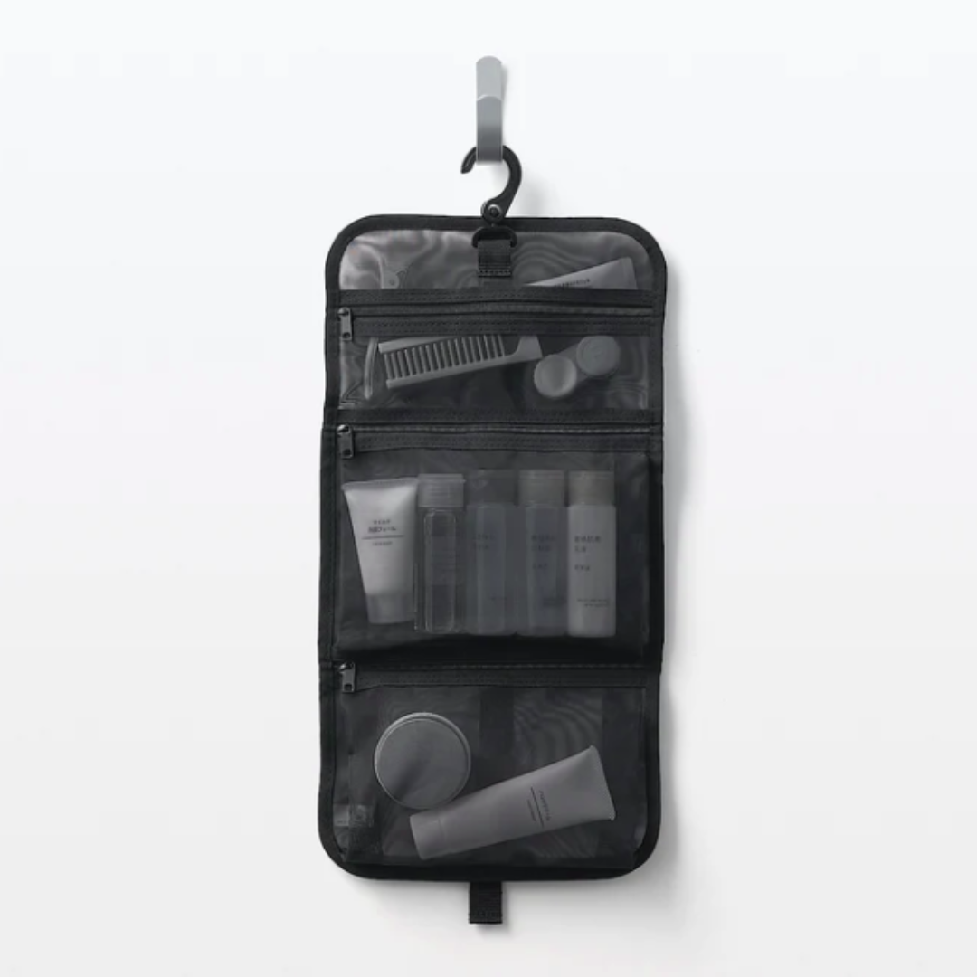 Nylon Mesh Hanging Toiletry Case