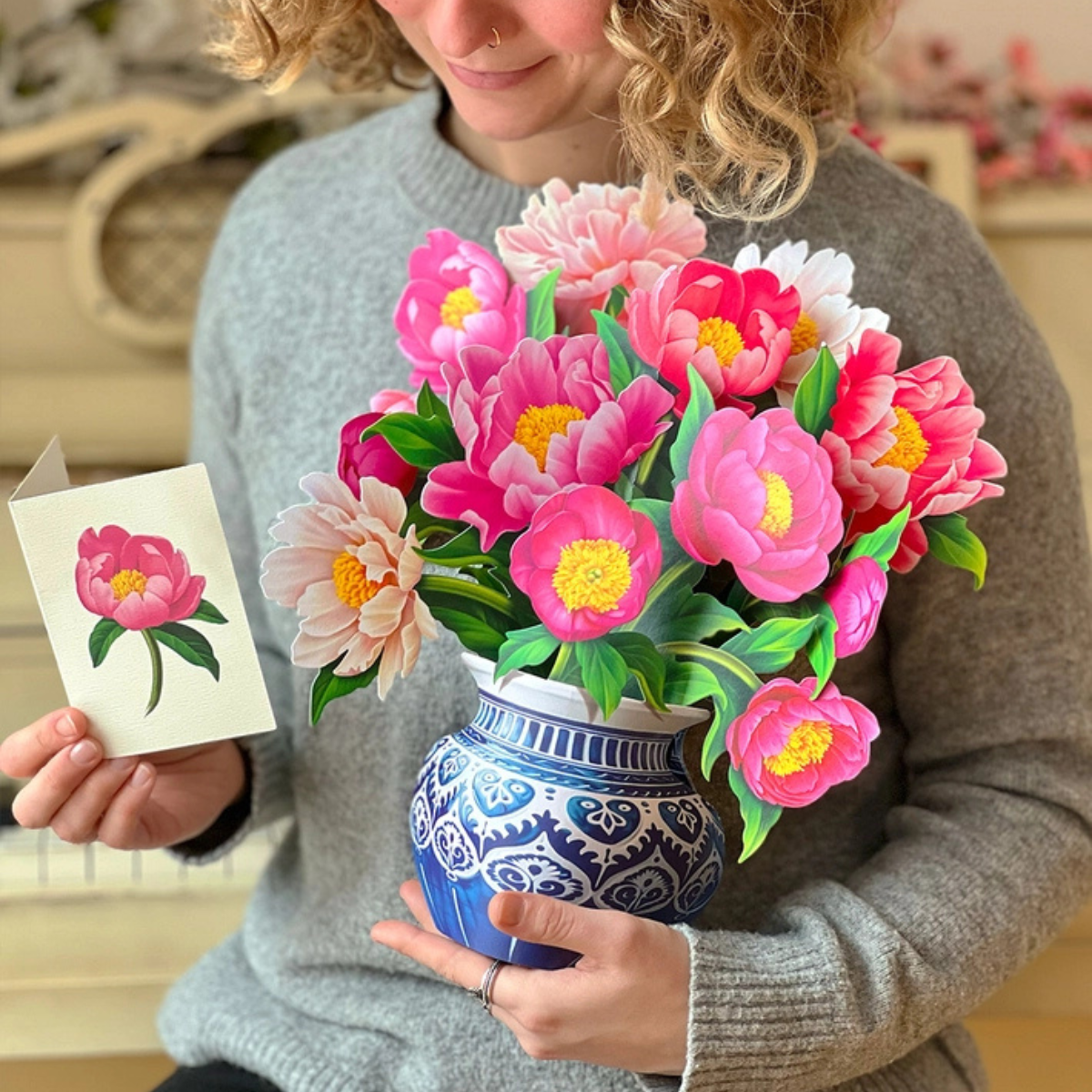 Card & Caboodle - Paper Peony Roses card