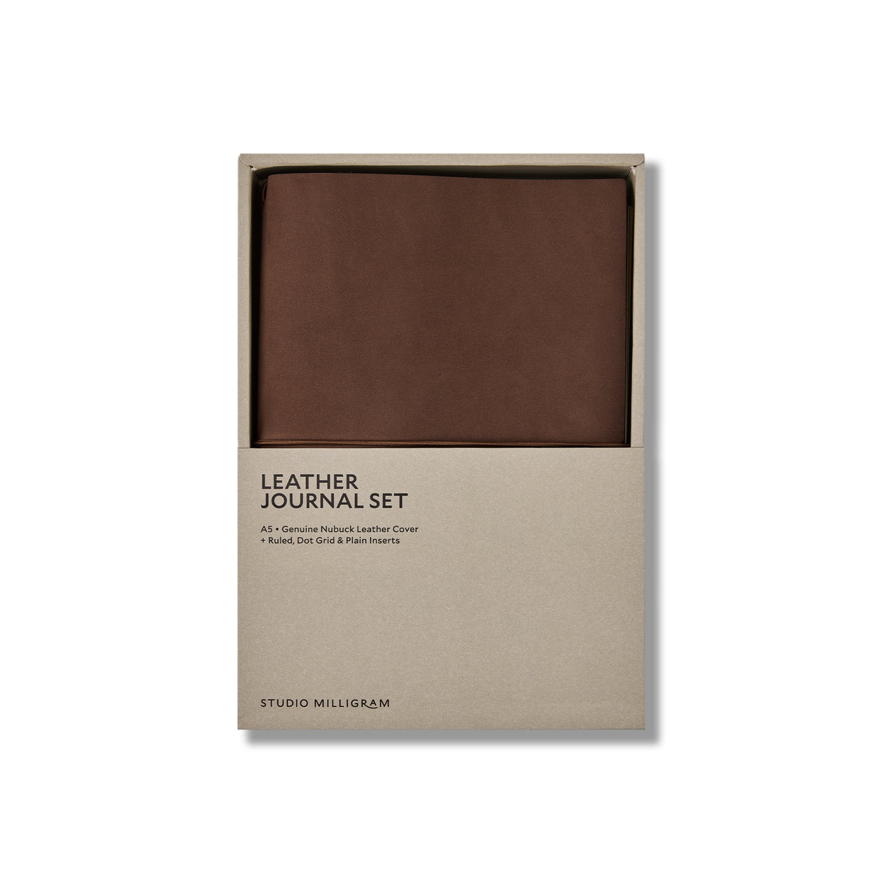 Nubuck Refillable Leather Journal Set