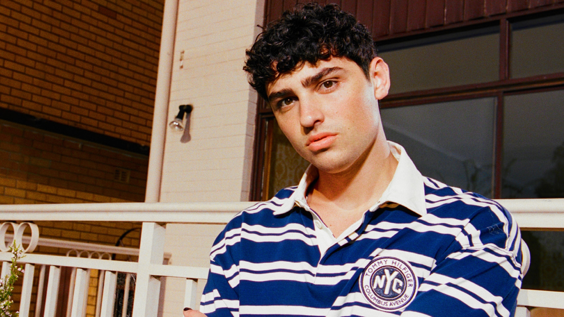 Oliver Cronin in front of camera