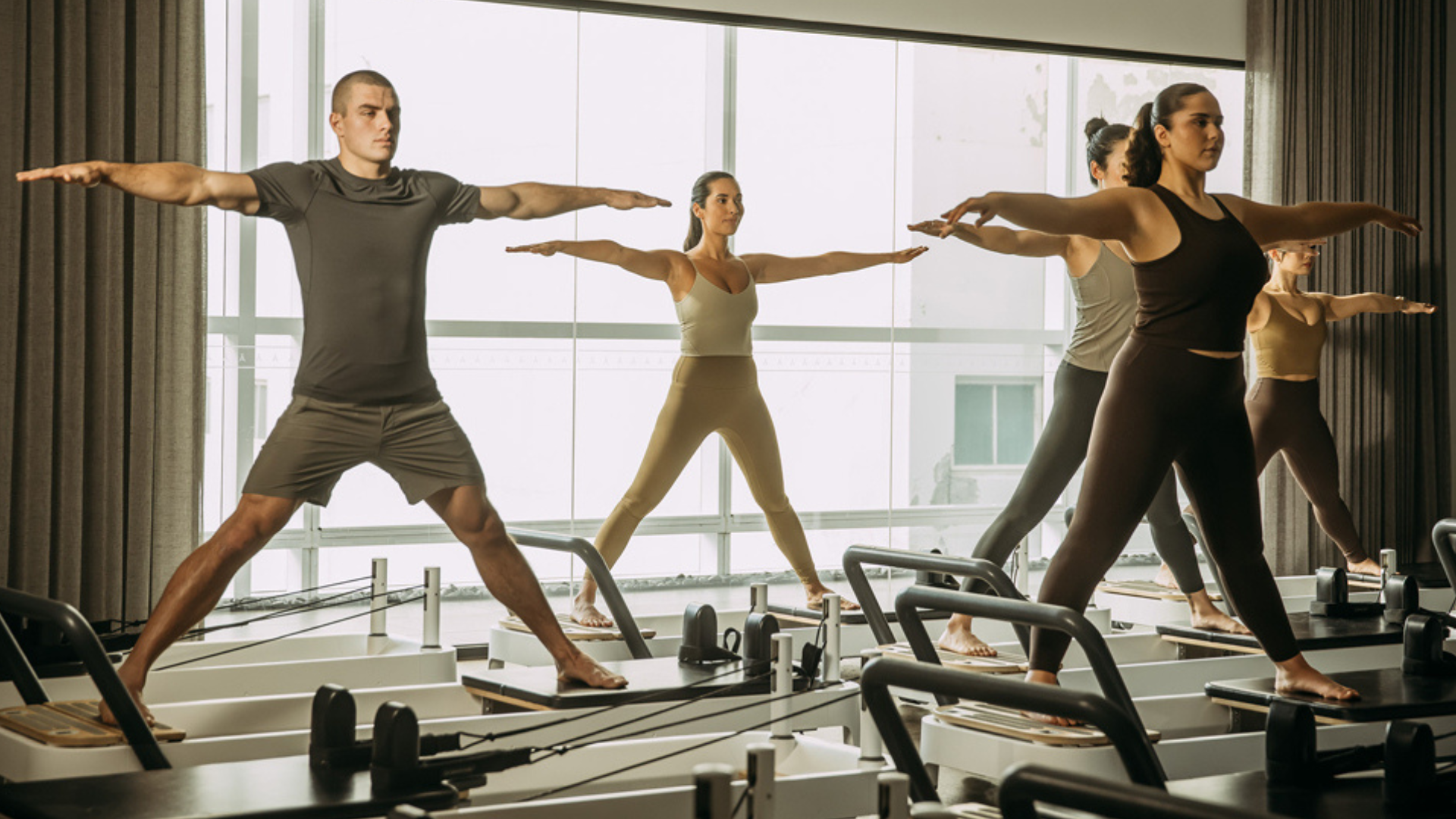 group of female in pilates class
