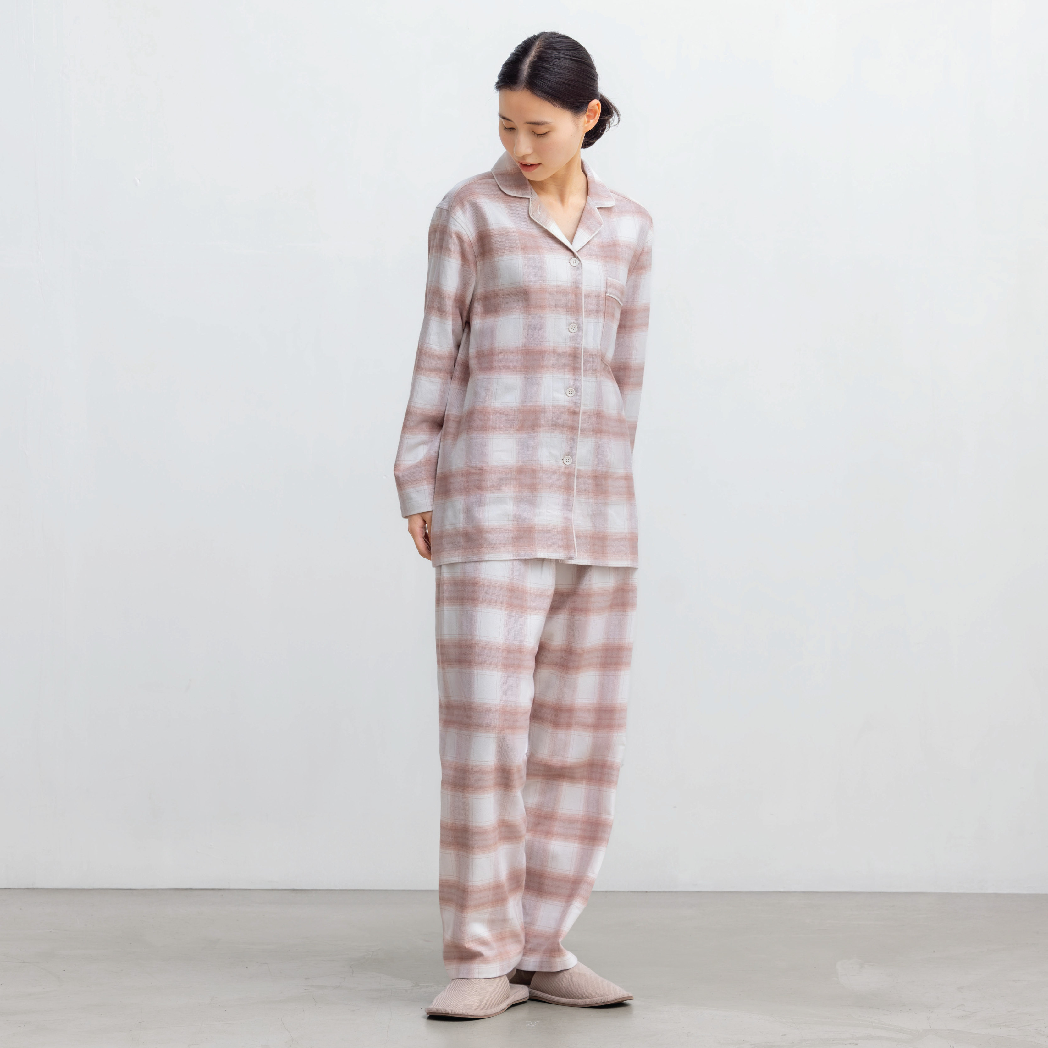 Muji - Side Seamless Flannel Pyjamas