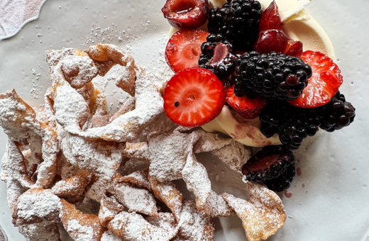 Crostoli with Espresso Custard & Summer Fruits 