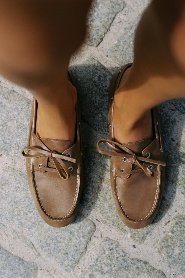 ZARA | LACE-UP FLATS | $105