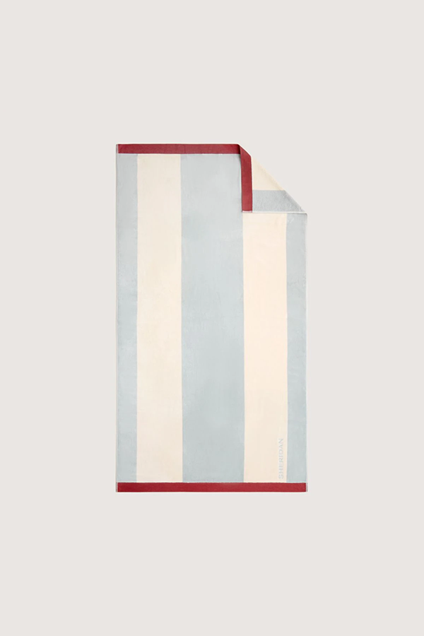 Classic stripes meet modern minimalism in our Apolle Beach Towel. This design features impactful colour blocked stripes on the face, so you'll never lose your spot on the sand again. Crafted from Australian cotton, it has a velour face and terry reverse. Finished with an embroidered Sheridan logo.