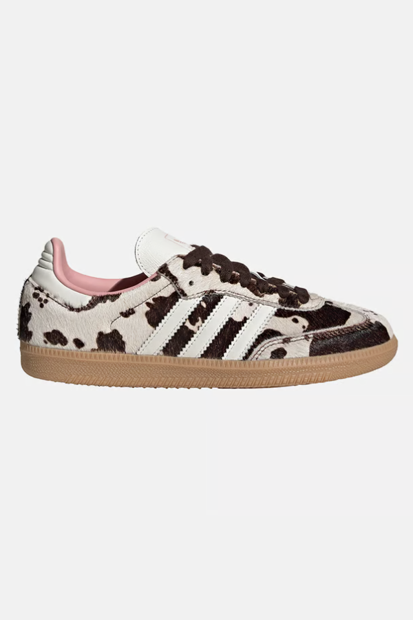 ADIDAS SAMBAS IN COW PRINT | $220