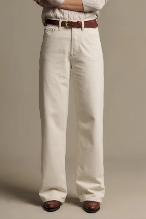 Woven in Italy from 12.5oz Australian cotton denim, the Grange is a wide-leg, high-rise jean with a button fly. Made in Australia with a relaxed, generous line.