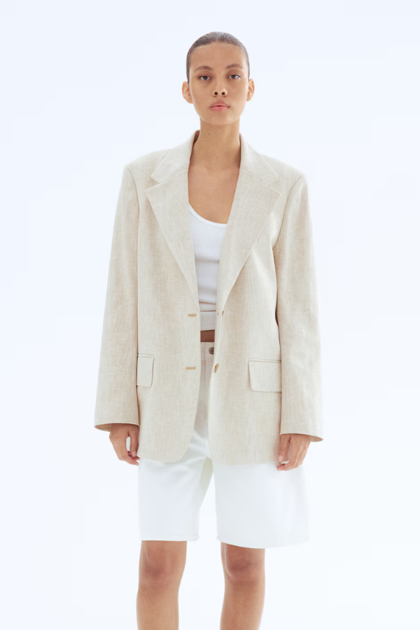 H&M | LINEN BLEND BLAZER | $89.99