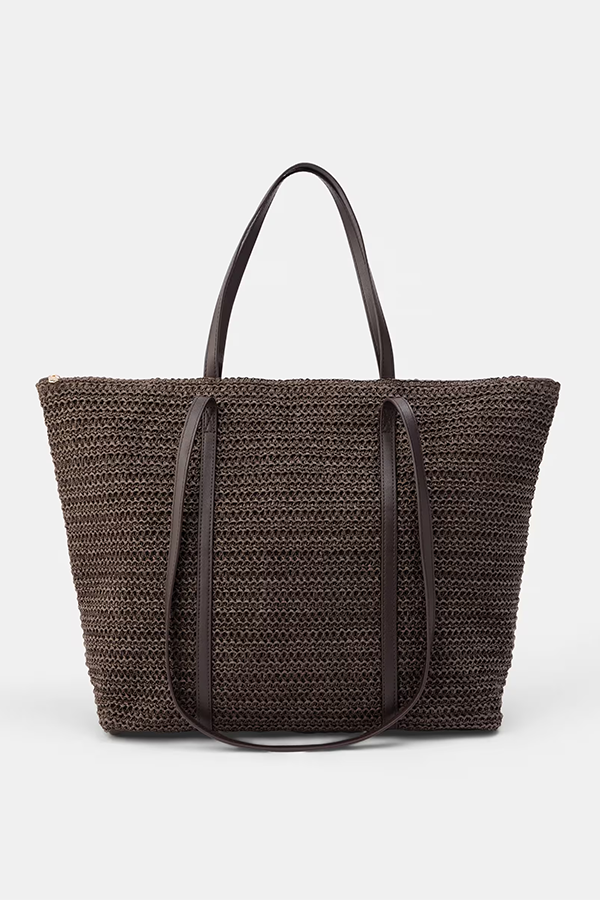 Kmart brown straw beach bag